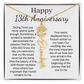 Personalized 13th Wedding Anniversary Gift for Wife – Customized Birth Flower Name Necklace – Unique Thirteenth Anniversary Gift Ideas for Wife from Husband