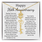 Personalized 16th Anniversary Gift for Wife – Customized Birth Flower Name Necklace – Unique Sixteenth Wedding Anniversary Gift Ideas for Wife