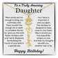 Personalized Birthday Gift for Daughter – Customized Birth Flower Name Necklace – Birthday Jewelry Gift from Mom or Dad