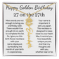 Happy Golden Birthday 27 on 27th