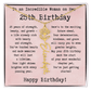 Personalized 25th Birthday Gift for Her – Customized Birth Flower Name Necklace – Unique Twenty-Fifth Birthday Jewelry Gift from Grandma, Mom, Aunt, or Friend