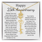 Personalized 25th Anniversary Gift for Wife – Customized Birth Flower Name Necklace – Unique Twenty-Fifth Wedding Anniversary Gift Ideas for Wife from Husband