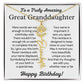 Personalized Birthday Gift for Great Granddaughter – Customized Birth Flower Name Necklace – Custom Jewelry Gift from Grandma