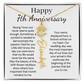Personalized 7th Wedding Anniversary Gift for Wife – Customized Birth Flower Name Necklace – Unique Seventh Anniversary Gift Ideas for Wife from Husband