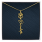 Personalized Birth Flower Name Necklace LUXURY BOX,Famprecious Gifts Birthflower necklace Custom Flower Chain Gift