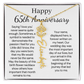 Personalized 65th Anniversary Gift for Wife – Customized Birth Flower Name Necklace – Unique Sixty-Fifth Wedding Anniversary Gift Ideas for Wife from Husband