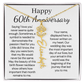 Personalized 60th Anniversary Gift for Wife – Customized Birth Flower Name Necklace – Unique Sixtieth Wedding Anniversary Gift Ideas for Wife from Husband