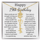Personalized 19th Birthday Gift for Her  – Customized Birth Flower Name Necklace – 19th Birthday Jewelry Gift for Granddaughter, Daughter, or Niece