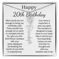 Personalized 20th Birthday Gift for Her – Customized Birth Flower Name Necklace – 20th Birthday Jewelry Gift for Daughter, Granddaughter, or Niece