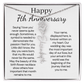 Personalized 7th Wedding Anniversary Gift for Wife – Customized Birth Flower Name Necklace – Unique Seventh Anniversary Gift Ideas for Wife from Husband