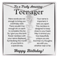 Personalized Gift for Teenager – Customized Birth Flower Name Necklace – Jewelry Gift for 13th Birthday