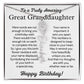 Personalized Birthday Gift for Great Granddaughter – Customized Birth Flower Name Necklace – Custom Jewelry Gift from Grandma
