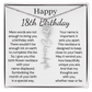 Personalized 18th Birthday Gift for Her  – Customized Birth Flower Name Necklace – 18th Birthday Jewelry Gift for Granddaughter, Daughter, or Niece