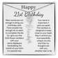 Personalized 21st Birthday Gift for Her – Customized Birth Flower Name Necklace – 21st Birthday Jewelry Gift for Granddaughter, Daughter, or Niece