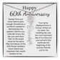 Personalized 60th Anniversary Gift for Wife – Customized Birth Flower Name Necklace – Unique Sixtieth Wedding Anniversary Gift Ideas for Wife from Husband