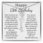 Personalized 13th Birthday Gift for Her – Customized Birth Flower Name Necklace – Teen Birthday Jewelry Gift for Granddaughter, Daughter, or Niece