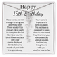 Personalized 19th Birthday Gift for Her  – Customized Birth Flower Name Necklace – 19th Birthday Jewelry Gift for Granddaughter, Daughter, or Niece