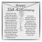 Personalized 35th Anniversary Gift for Wife – Customized Birth Flower Name Necklace – Unique Thirty-Fifth Wedding Anniversary Gift Ideas for Wife from Husband