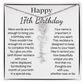Personalized 17th  Birthday Gift for Her – Customized Birth Flower Name Necklace – Jewelry Gift for Daughter, Granddaughter, or Niece