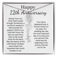 Personalized 12th Anniversary Gift for Wife – Customized Birth Flower Name Necklace – Unique Twelfth Wedding Anniversary Gift Ideas for Wife