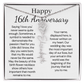 Personalized 16th Anniversary Gift for Wife – Customized Birth Flower Name Necklace – Unique Sixteenth Wedding Anniversary Gift Ideas for Wife