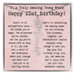 Personalized 21st Birthday Gift for Her – Customized Birth Flower Name Necklace – Unique Twenty-First Birthday Jewelry Gift from Grandma, Mom, Aunt, or Friend