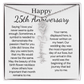 Personalized 25th Wedding Anniversary Gift for her  - Custom Birth Flower Name Necklace for Wife. - Unique Anniversary Gift from Husband to Wife