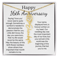 Personalized 16th Anniversary Gift for Wife – Customized Birth Flower Name Necklace – Unique Sixteenth Wedding Anniversary Gift Ideas for Wife