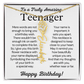 Personalized Gift for Teenager – Customized Birth Flower Name Necklace – Jewelry Gift for 13th Birthday