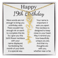 Personalized 19th Birthday Gift for Her  – Customized Birth Flower Name Necklace – 19th Birthday Jewelry Gift for Granddaughter, Daughter, or Niece