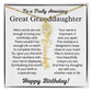Personalized Birthday Gift for Great Granddaughter – Customized Birth Flower Name Necklace – Custom Jewelry Gift from Grandma