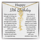 Personalized 17th  Birthday Gift for Her – Customized Birth Flower Name Necklace – Jewelry Gift for Daughter, Granddaughter, or Niece