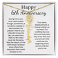Personalized 6th Wedding Anniversary Gift for Wife – Customized Birth Flower Name Necklace – Unique Sixth Anniversary Gift Ideas for Wife from Husband