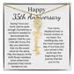Personalized 35th Anniversary Gift for Wife – Customized Birth Flower Name Necklace – Unique Thirty-Fifth Wedding Anniversary Gift Ideas for Wife from Husband