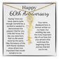 Personalized 60th Anniversary Gift for Wife – Customized Birth Flower Name Necklace – Unique Sixtieth Wedding Anniversary Gift Ideas for Wife from Husband