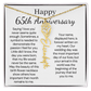 Personalized 65th Anniversary Gift for Wife – Customized Birth Flower Name Necklace – Unique Sixty-Fifth Wedding Anniversary Gift Ideas for Wife from Husband