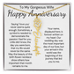 Personalized Anniversary Gift for Wife – Customized Birth Flower Name Necklace – Unique Wedding Anniversary Jewelry Gift from Husband
