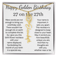Happy Golden Birthday 27 on 27th