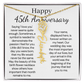 Personalized 45th Anniversary Gift for Wife – Customized Birth Flower Name Necklace – Unique Forty-Fifth Wedding Anniversary Gift Ideas for Wife
