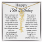 Personalized 16th Birthday Gift for Her  – Customized Birth Flower Name Necklace – Jewelry Gift for Granddaughter, Daughter, or Niece
