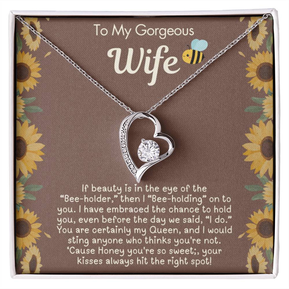 Funny Gift for Wife - If Beauty is in the eye of the "Bee-holder" - Humorous Gift from Husband to Wife