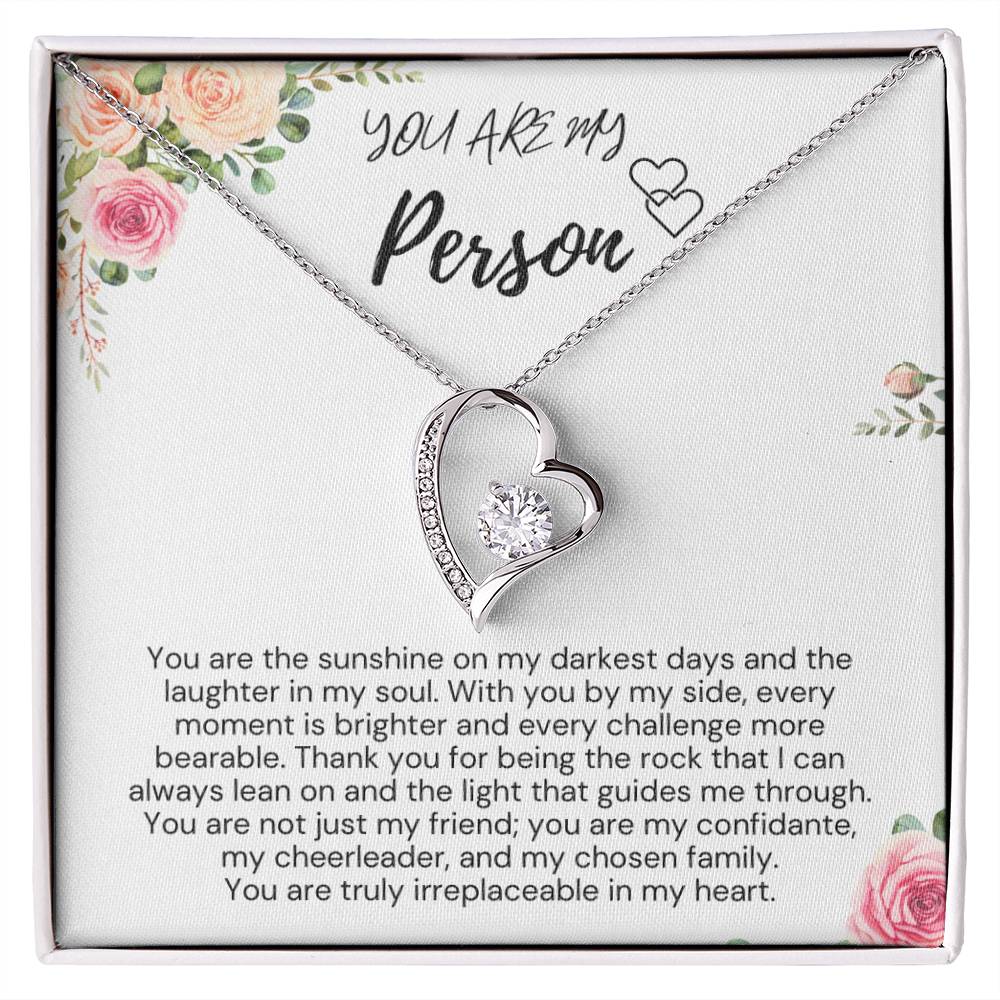 YOU ARE MY PERSON -  Appreciation Gift for Her - Thank you for being the rock that I can always lean on