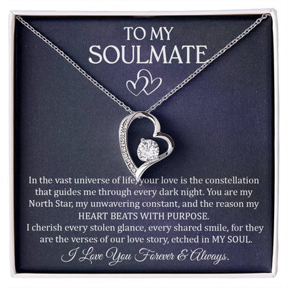 Gift for Soulmate - I cherish every stolen glance, every shared smile - Forever Love Necklace