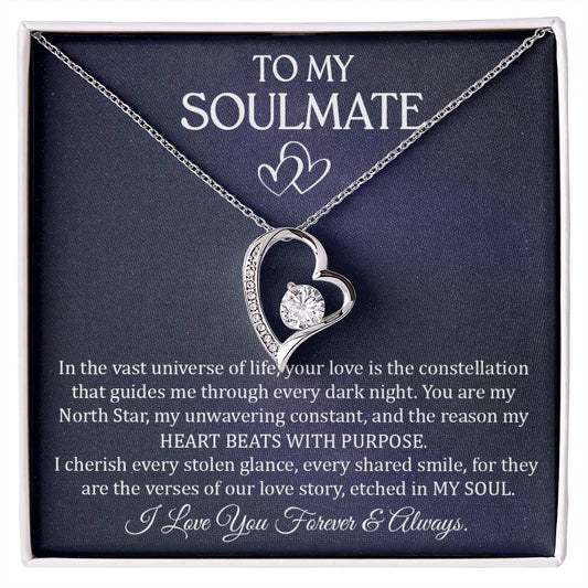 Gift for Soulmate - I cherish every stolen glance, every shared smile - Forever Love Necklace