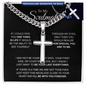 Personalized Cross with Adjustable  Cuban Link Chain.for Soulmate
