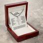 Engraved Cross Necklace for Stepson with Cuban Link Chain