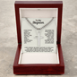 Engraved Cross Necklace for Stepson with Cuban Link Chain