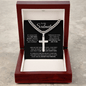 Personalized Cross with Adjustable  Cuban Link Chain.for Soulmate