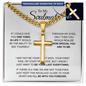 Personalized Cross Necklace for Soulmate with Adjustable  Cuban Link Chain