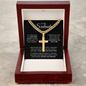 Personalized Cross with Adjustable  Cuban Link Chain.for Soulmate